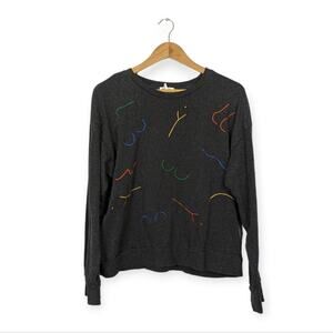 Comune Clothing Charcoal Multicolored Body Contour Sweatshirt Size L
